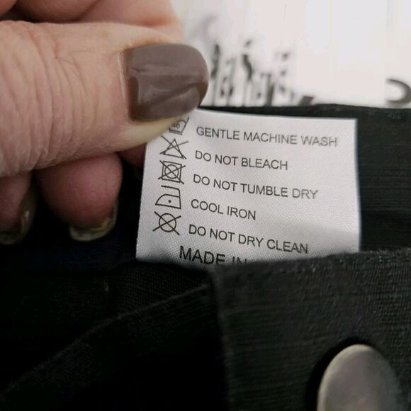 Men's Size 32x32 Black Woven Cargo Pants Hiking Work Outdoor Pockets - Picture 11 of 11